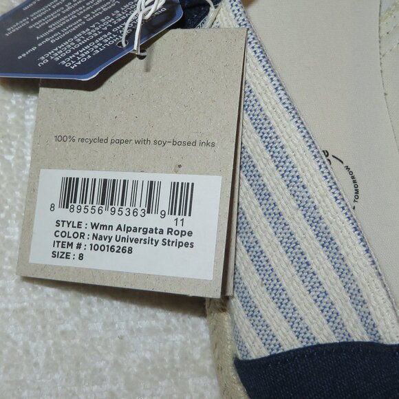Toms Alpargata Rope, Ladies 8 BNWT - Picture 4 of 5